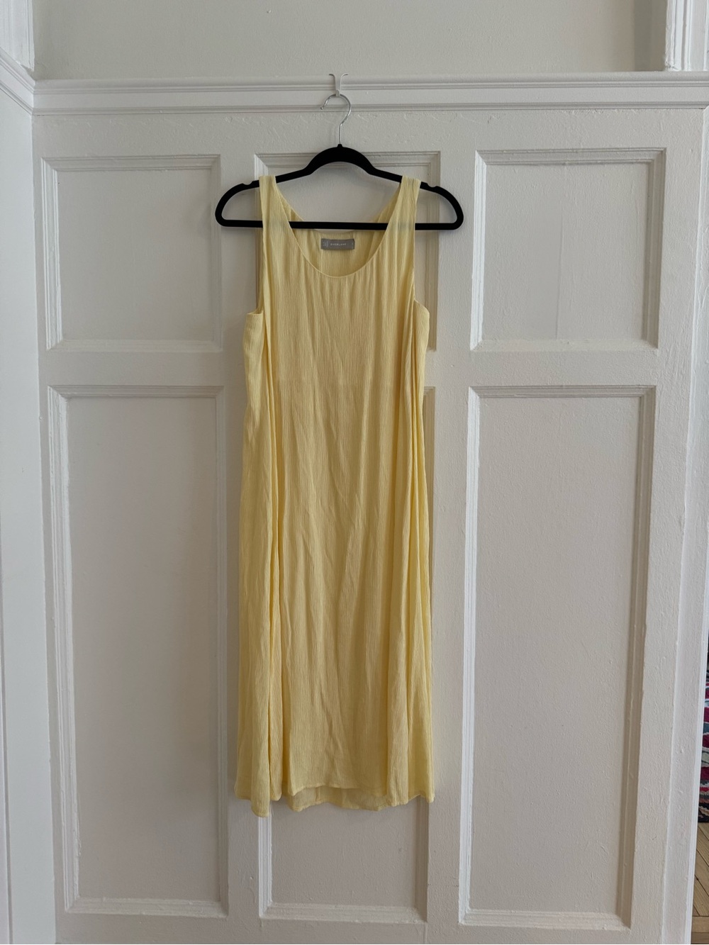 Everlane Light Yellow Sleeveless Midi Dress